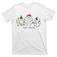 Fleece Navidad Christmas Lights Sheeps T-Shirt