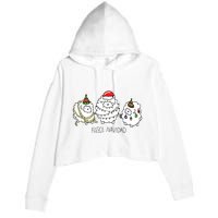 Fleece Navidad Christmas Lights Sheeps Crop Fleece Hoodie