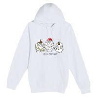 Fleece Navidad Christmas Lights Sheeps Premium Pullover Hoodie