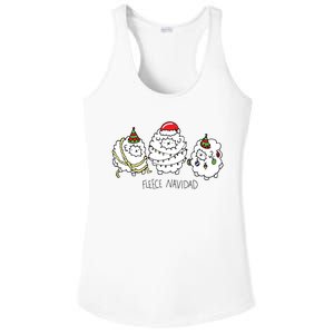 Fleece Navidad Christmas Lights Sheeps Ladies PosiCharge Competitor Racerback Tank