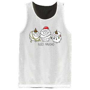 Fleece Navidad Christmas Lights Sheeps Mesh Reversible Basketball Jersey Tank