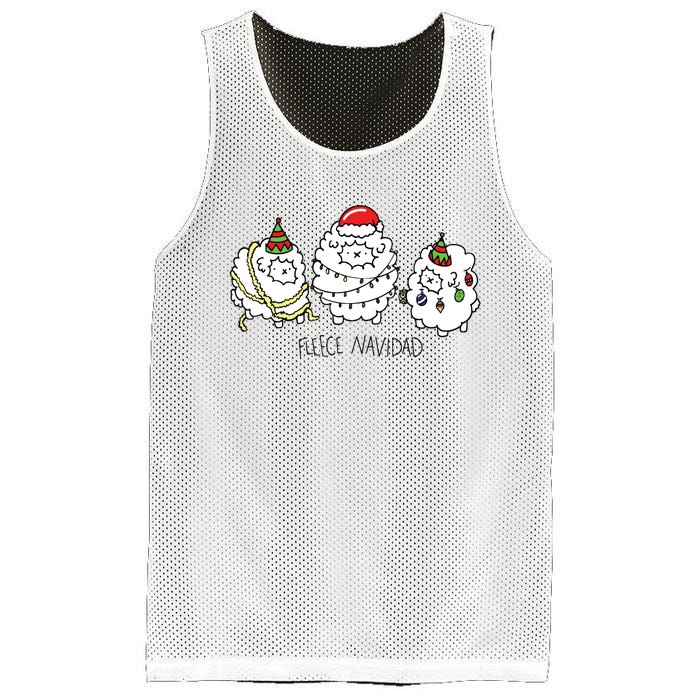 Fleece Navidad Christmas Lights Sheeps Mesh Reversible Basketball Jersey Tank