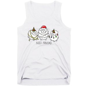 Fleece Navidad Christmas Lights Sheeps Tank Top