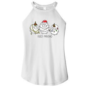 Fleece Navidad Christmas Lights Sheeps Women's Perfect Tri Rocker Tank