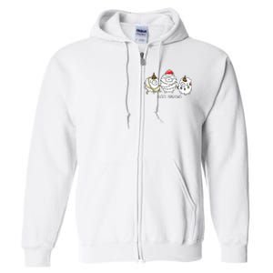 Fleece Navidad Christmas Lights Sheeps Full Zip Hoodie