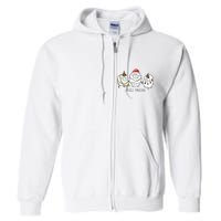 Fleece Navidad Christmas Lights Sheeps Full Zip Hoodie