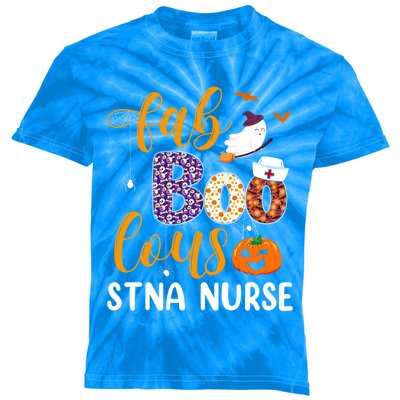 Fabulous Nurse Costume Faboolous Stna Nurse Boo Crew Funny Gift Kids Tie-Dye T-Shirt