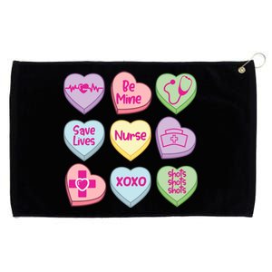 Funny Nurse Conversation Hearts Valentines Day Meaningful Gift Grommeted Golf Towel