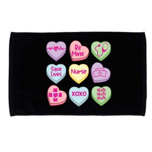 Funny Nurse Conversation Hearts Valentines Day Meaningful Gift Microfiber Hand Towel