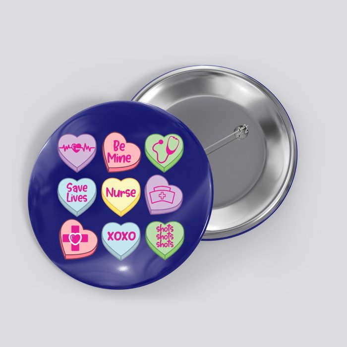 Funny Nurse Conversation Hearts Valentines Day Meaningful Gift Button