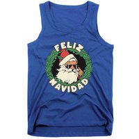 Feliz Navidad Christmas Santa In Cool Sunglasses Tank Top