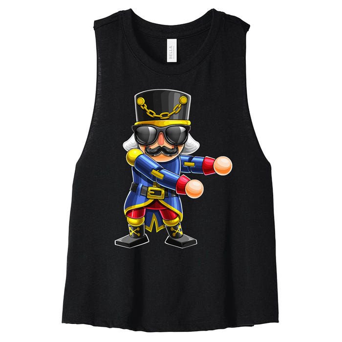 Flossing Nutcracker Christmas Floss Dance Nutcracker Gift Women's Racerback Cropped Tank