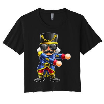 Flossing Nutcracker Christmas Floss Dance Nutcracker Gift Women's Crop Top Tee