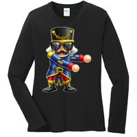 Flossing Nutcracker Christmas Floss Dance Nutcracker Gift Ladies Long Sleeve Shirt