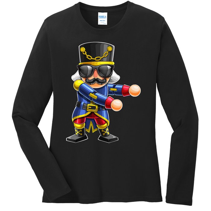 Flossing Nutcracker Christmas Floss Dance Nutcracker Gift Ladies Long Sleeve Shirt