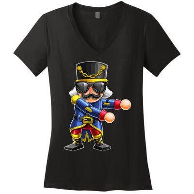 Flossing Nutcracker Christmas Floss Dance Nutcracker Gift Women's V-Neck T-Shirt