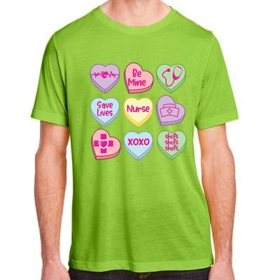 Funny Nurse Conversation Hearts Valentines Day Gift Adult ChromaSoft Performance T-Shirt