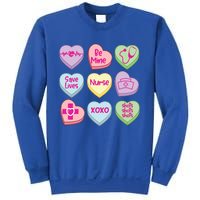 Funny Nurse Conversation Hearts Valentines Day Gift Sweatshirt