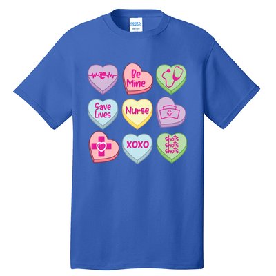 Funny Nurse Conversation Hearts Valentines Day Gift Tall T-Shirt