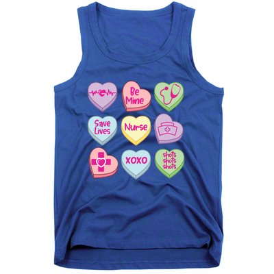 Funny Nurse Conversation Hearts Valentines Day Gift Tank Top