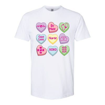 Funny Nurse Conversation Hearts Valentines Day Gift Softstyle CVC T-Shirt