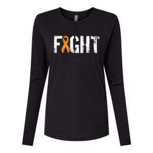 Fight Ney Cancer Funny Gift Military Orange Awareness Ribbon Gift Womens Cotton Relaxed Long Sleeve T-Shirt