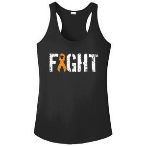 Fight Ney Cancer Funny Gift Military Orange Awareness Ribbon Gift Ladies PosiCharge Competitor Racerback Tank