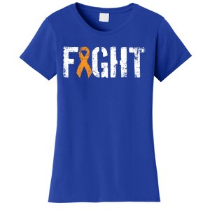 Fight Ney Cancer Funny Gift Military Orange Awareness Ribbon Gift Women's T-Shirt