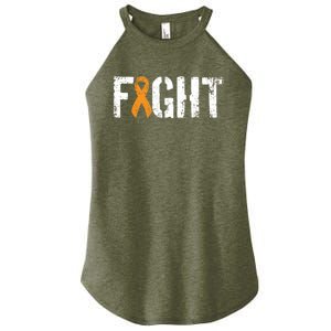 Fight Ney Cancer Funny Gift Military Orange Awareness Ribbon Gift Women's Perfect Tri Rocker Tank