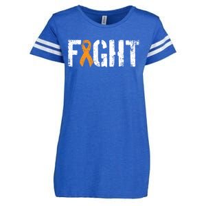 Fight Ney Cancer Funny Gift Military Orange Awareness Ribbon Gift Enza Ladies Jersey Football T-Shirt