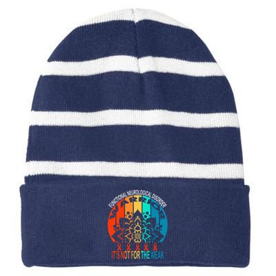 Functional Neurological Disorder Warrior Fnd Awareness Striped Beanie with Solid Band