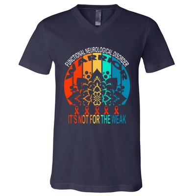 Functional Neurological Disorder Warrior Fnd Awareness V-Neck T-Shirt