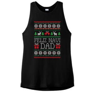 Feliz Navi Dad Funny Christmas Ugly Sweater Classic Ladies PosiCharge Tri-Blend Wicking Tank