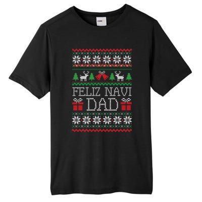 Feliz Navi Dad Funny Christmas Ugly Sweater Classic Tall Fusion ChromaSoft Performance T-Shirt