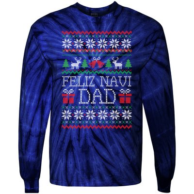 Feliz Navi Dad Funny Christmas Ugly Sweater Classic Tie-Dye Long Sleeve Shirt