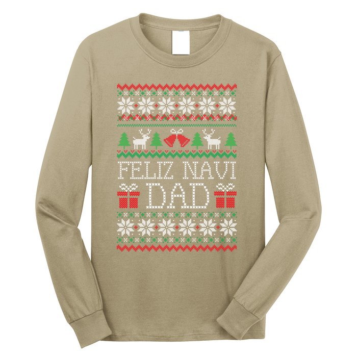 Feliz Navi Dad Funny Christmas Ugly Sweater Classic Long Sleeve Shirt