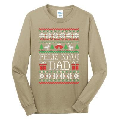 Feliz Navi Dad Funny Christmas Ugly Sweater Classic Tall Long Sleeve T-Shirt