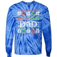 Feliz Navi Dad Navidad Funny Christmas Ugly Father Great Gift Tie-Dye Long Sleeve Shirt