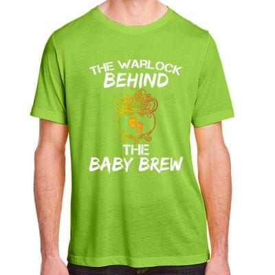 Funny New Dad Halloween The Warlock Behind The Baby Brew Adult ChromaSoft Performance T-Shirt