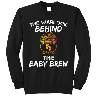 Funny New Dad Halloween The Warlock Behind The Baby Brew Sweatshirt