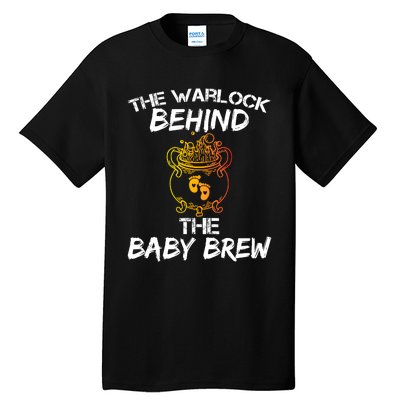 Funny New Dad Halloween The Warlock Behind The Baby Brew Tall T-Shirt