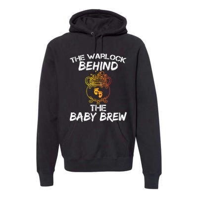 Funny New Dad Halloween The Warlock Behind The Baby Brew Premium Hoodie