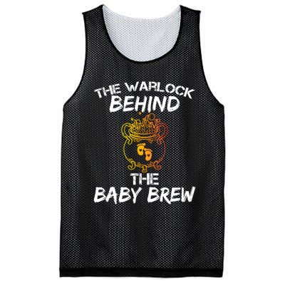 Funny New Dad Halloween The Warlock Behind The Baby Brew Mesh Reversible Basketball Jersey Tank