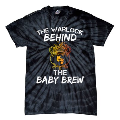 Funny New Dad Halloween The Warlock Behind The Baby Brew Tie-Dye T-Shirt