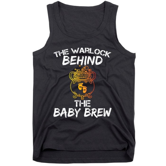 Funny New Dad Halloween The Warlock Behind The Baby Brew Tank Top