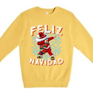 Feliz Navidad Dabbing Christmas Sombrero Great Gift Premium Crewneck Sweatshirt