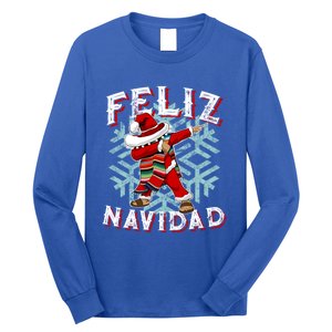 Feliz Navidad Dabbing Christmas Sombrero Great Gift Long Sleeve Shirt