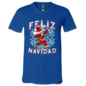 Feliz Navidad Dabbing Christmas Sombrero Great Gift V-Neck T-Shirt