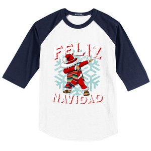 Feliz Navidad Dabbing Christmas Sombrero Great Gift Baseball Sleeve Shirt