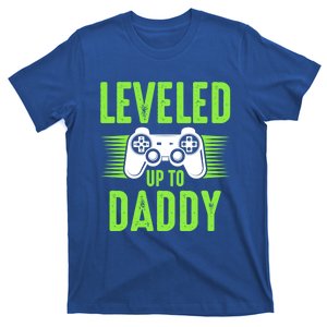 Funny New Dad Gift Video Game Leveled Up To Daddy Gift T-Shirt